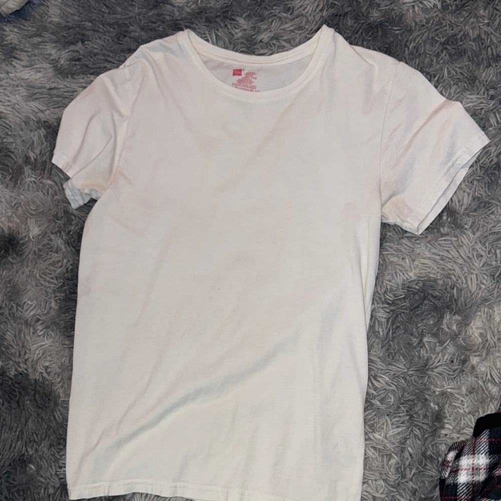 Hanes White Short Sleeve Tee